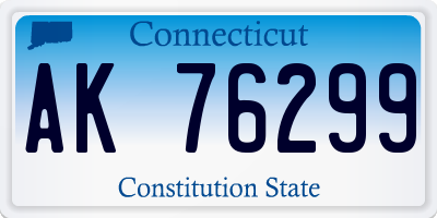CT license plate AK76299