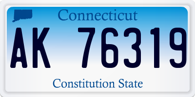CT license plate AK76319