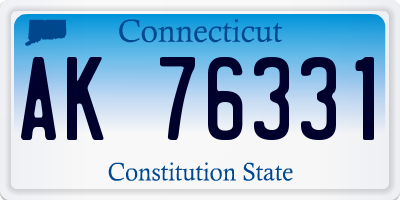 CT license plate AK76331