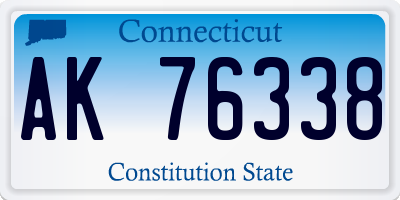 CT license plate AK76338