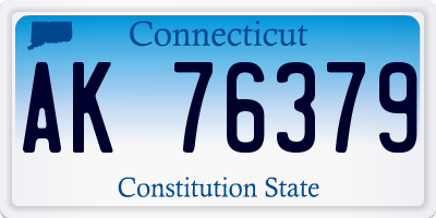 CT license plate AK76379