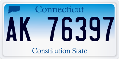 CT license plate AK76397