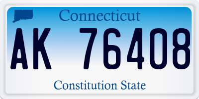 CT license plate AK76408