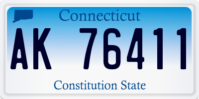 CT license plate AK76411