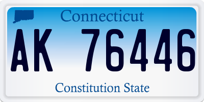 CT license plate AK76446