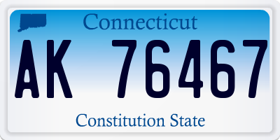 CT license plate AK76467