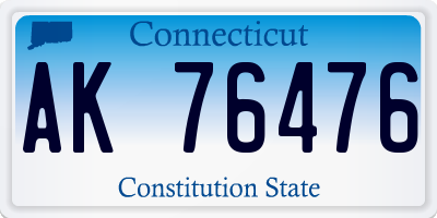 CT license plate AK76476