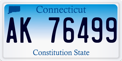 CT license plate AK76499