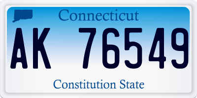 CT license plate AK76549