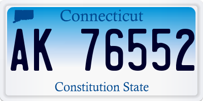 CT license plate AK76552