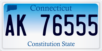 CT license plate AK76555
