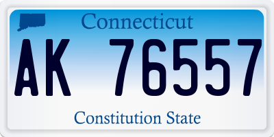 CT license plate AK76557