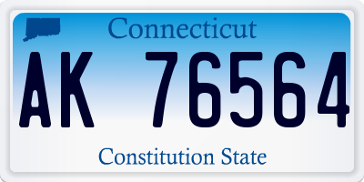CT license plate AK76564