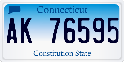 CT license plate AK76595