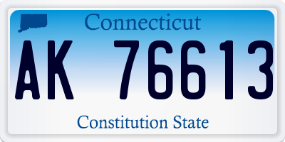 CT license plate AK76613