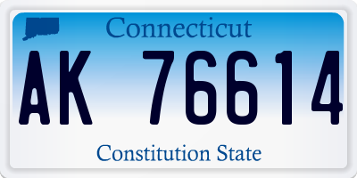 CT license plate AK76614