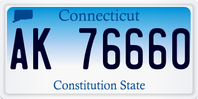 CT license plate AK76660