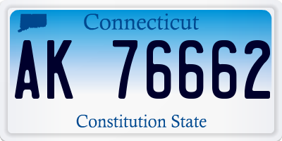 CT license plate AK76662