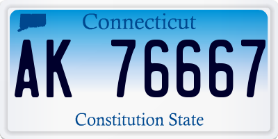 CT license plate AK76667