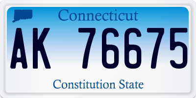 CT license plate AK76675