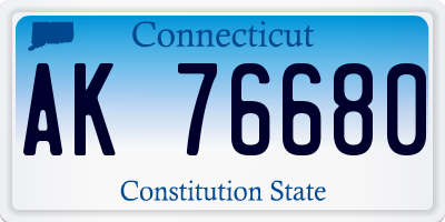 CT license plate AK76680