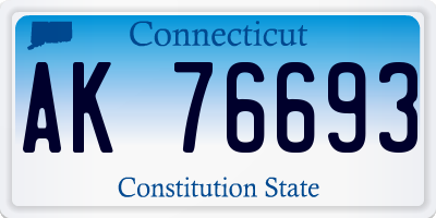 CT license plate AK76693