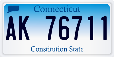 CT license plate AK76711