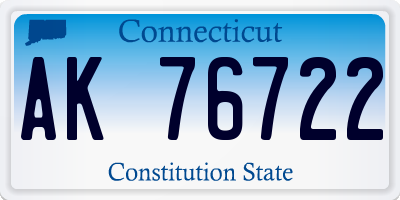 CT license plate AK76722