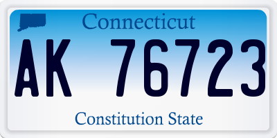 CT license plate AK76723