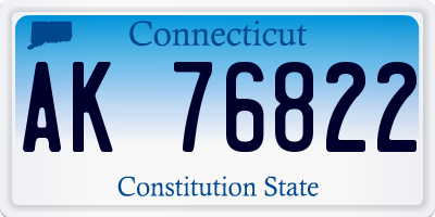 CT license plate AK76822
