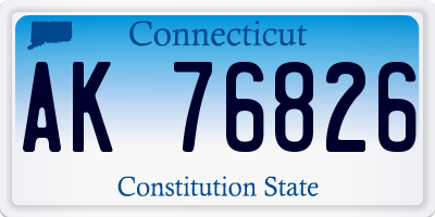 CT license plate AK76826