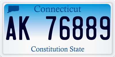 CT license plate AK76889