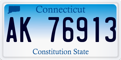 CT license plate AK76913