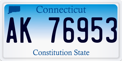 CT license plate AK76953