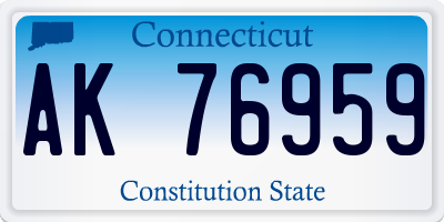 CT license plate AK76959