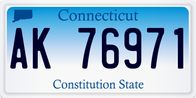 CT license plate AK76971