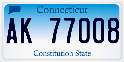CT license plate AK77008