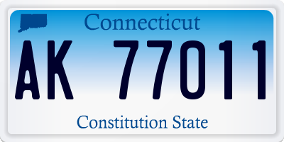 CT license plate AK77011