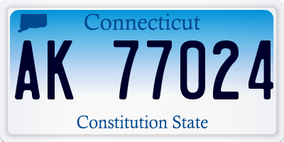 CT license plate AK77024