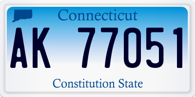 CT license plate AK77051