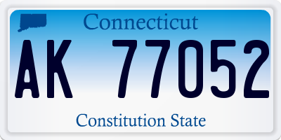 CT license plate AK77052