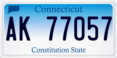 CT license plate AK77057