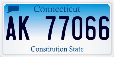 CT license plate AK77066
