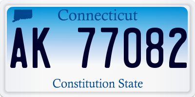 CT license plate AK77082
