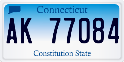 CT license plate AK77084