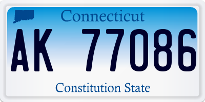 CT license plate AK77086
