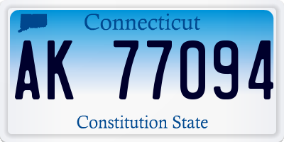 CT license plate AK77094