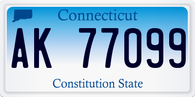 CT license plate AK77099
