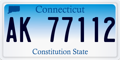 CT license plate AK77112