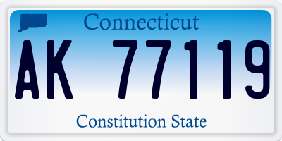 CT license plate AK77119